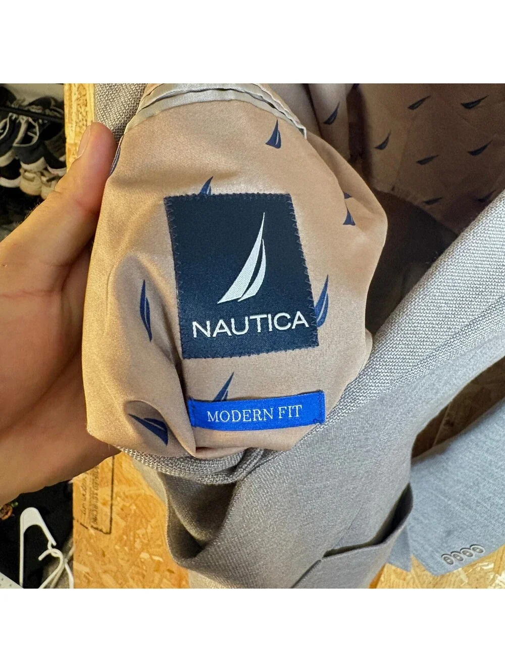 Gray Nautica Modern Fit Blazer